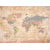Miss Wood Mappa del Mondo Woody Map Watercolor Old School L