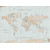 Miss Wood Mappa del Mondo Woody Map Watercolor Vintage L