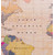 Miss Wood Mappa del Mondo Woody Map Watercolor Old School XL
