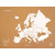 Miss Wood Mappa Continentale Woody Map Europa weiß 60x45cm