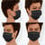 Masketo Mascherina naso/bocca nera in poliestere per bambini 5 pezzi