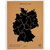 Miss Wood Mappa Woody Map Countries Deutschland Cork L black (60 x 45 cm)