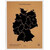 Miss Wood Mappa Woody Map Countries Deutschland Cork XL black (90 x 60 cm)