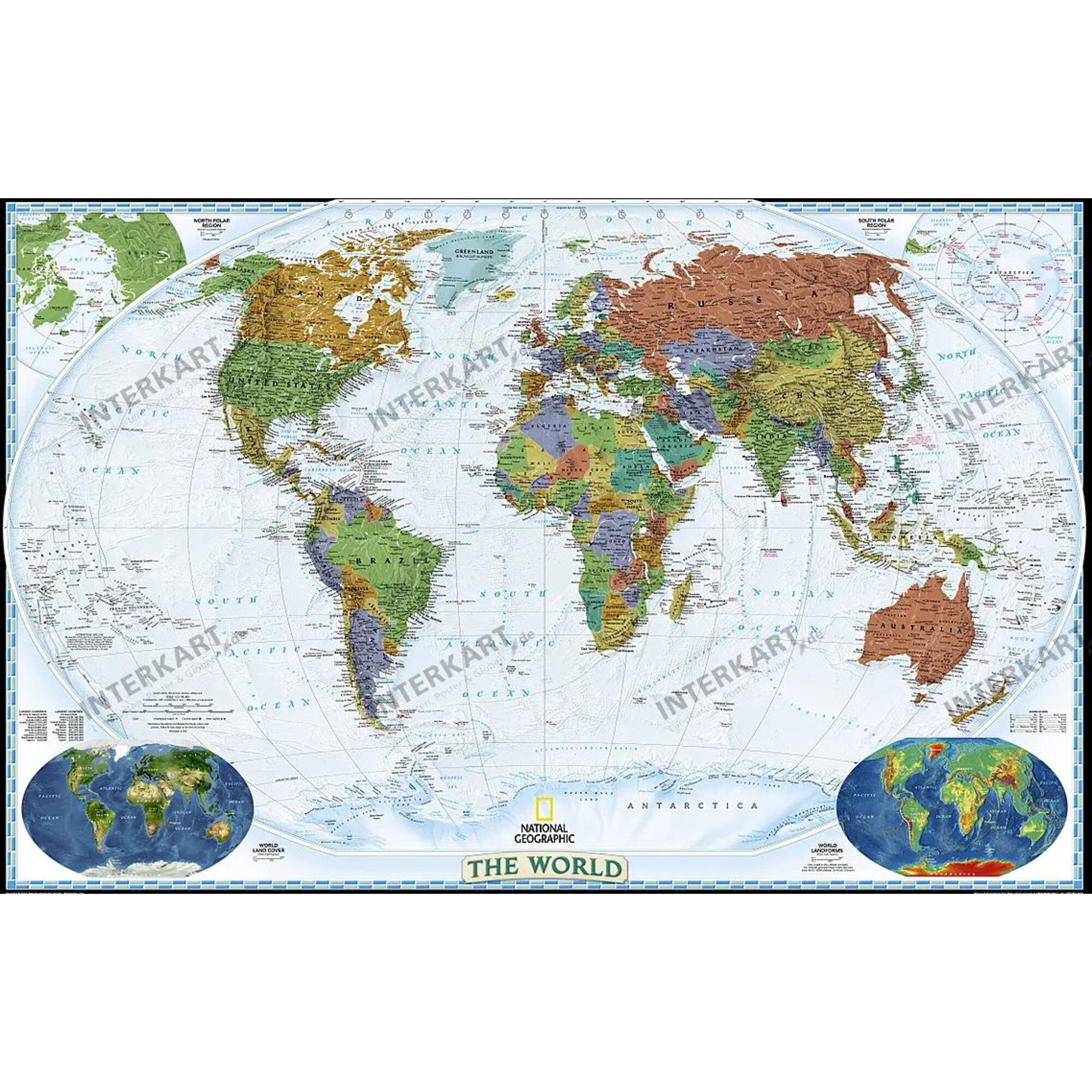 National Geographic Mapamundi Mapa Decorativo Del Mundo Político Grande 0663