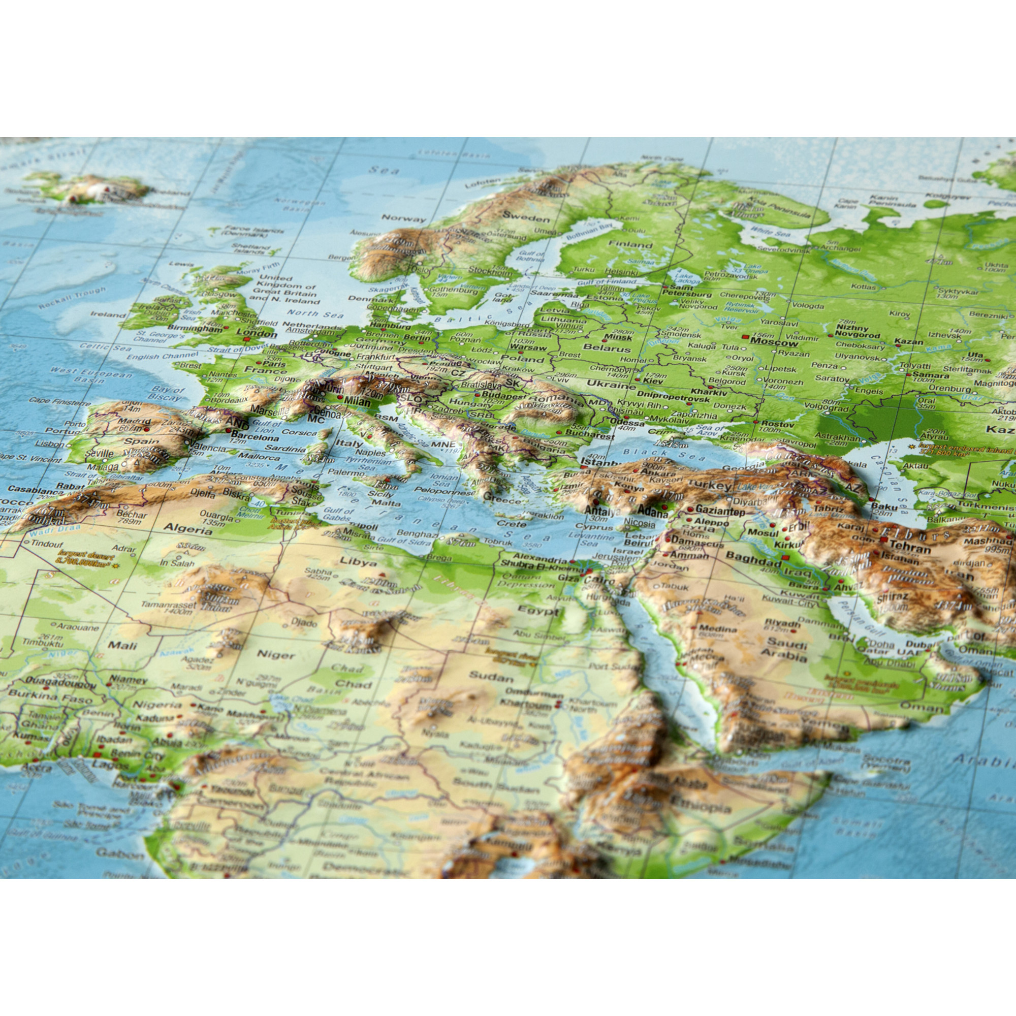 Georelief World Relief Map Large 3D   Georelief World Relief Map Large 3D 