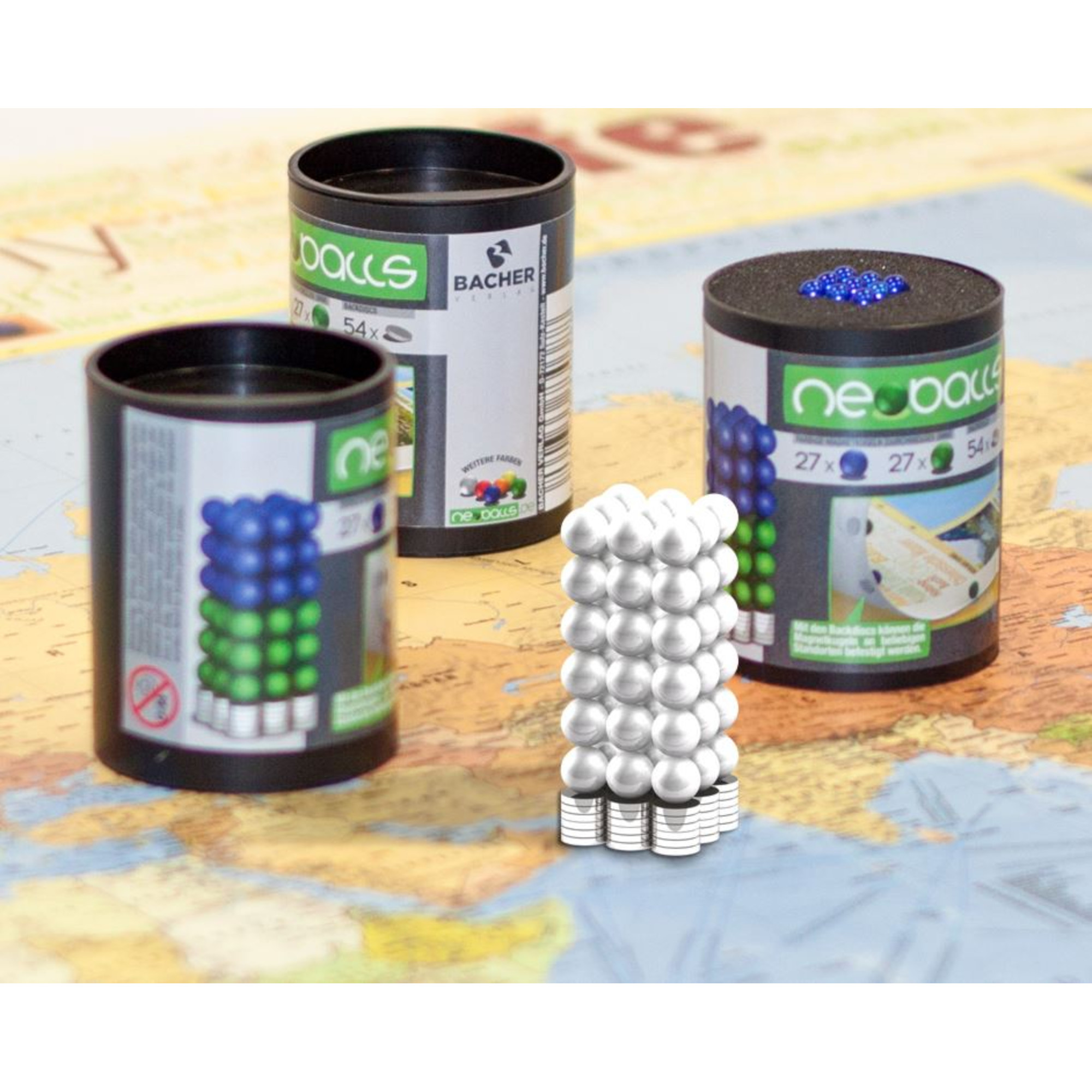 Bacher Verlag Neoballs balls set 54 pieces silver