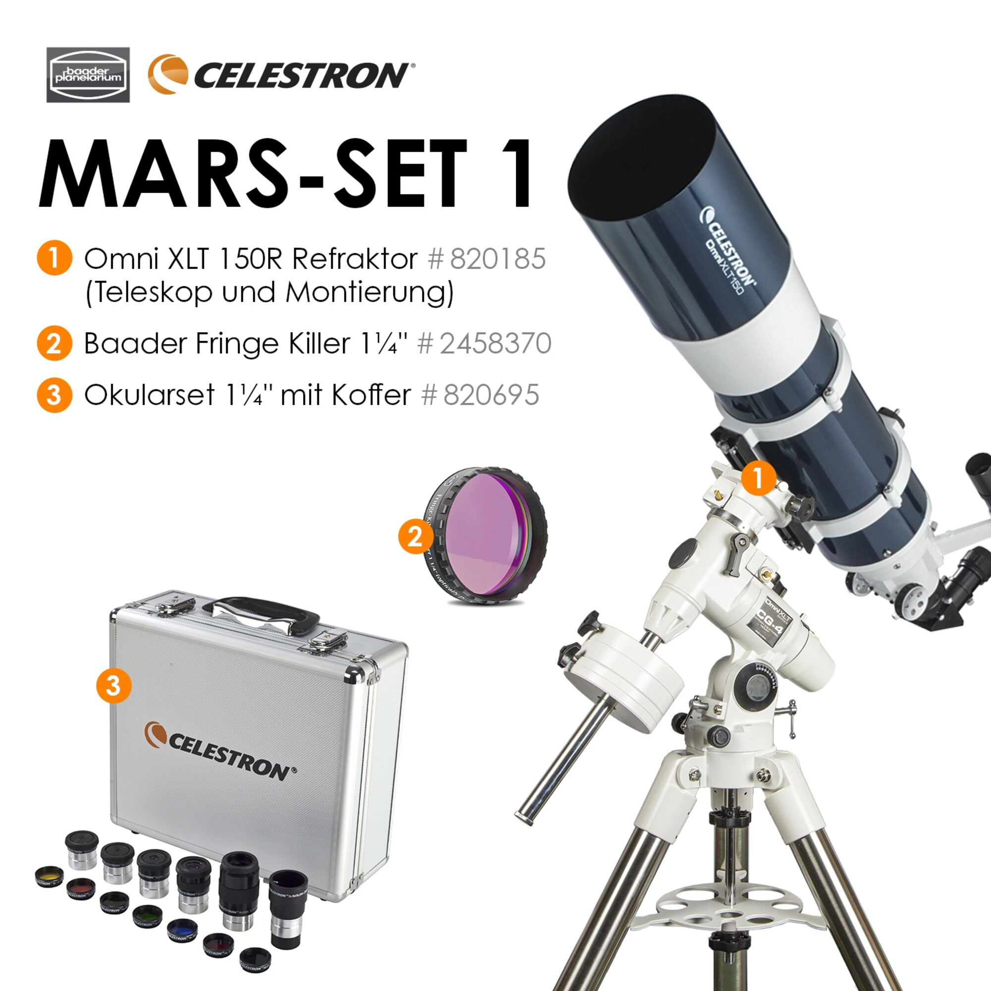 Celestron Telescope AC 150/750 Omni XLT CG4 MarsSet