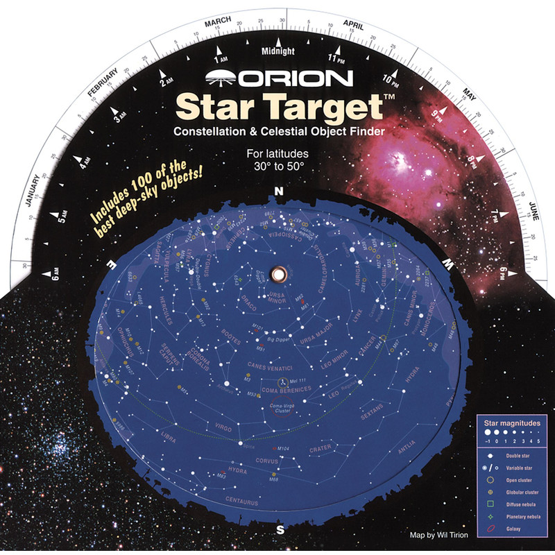 Orion Star Target Planisphere 30-50 degree north