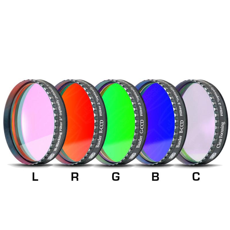 Baader LRGBCCCD 2" filter set, mounted, RGB with clear glass filters