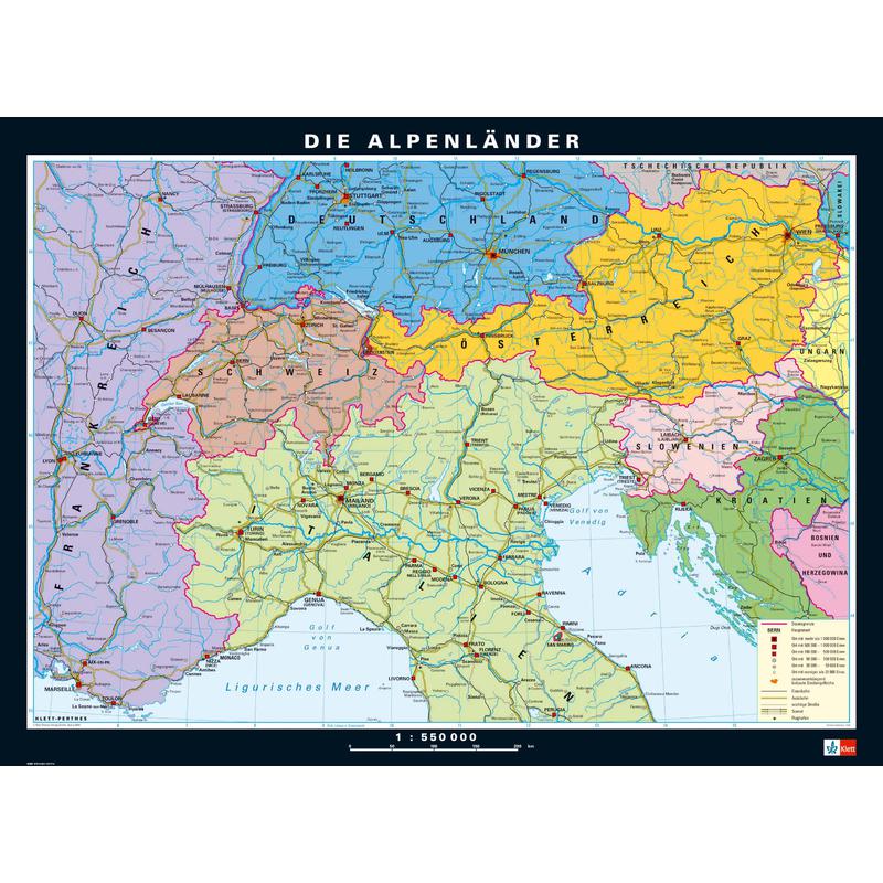 Klett-Perthes Verlag Regional-Karte Alpenländer
