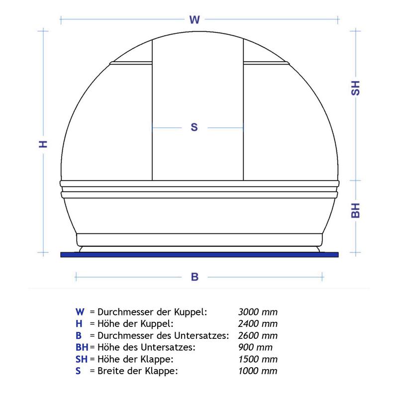 Omegon Sternwarten-Kuppel 3m Durchmesser V3