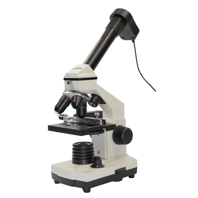 Omegon Microscópio Conjunto de Microscopia da , MonoView 1200x, Câmara, Trabalho Padrão de Microscopia, Equipamento de Preparação