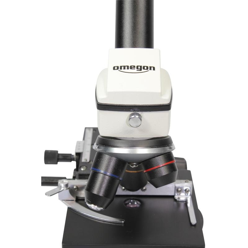 Microscope Omegon Kit de microscopie , MonoView 1 200x, caméra, ouvrage standard de microscopie (en allemand), équipement de préparation