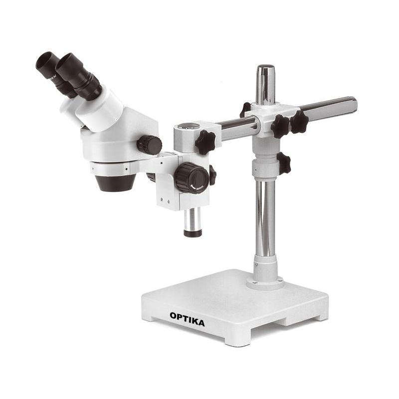 Microscope stéréo zoom Optika SZM3, binoculaire, 7x45x, statif avec