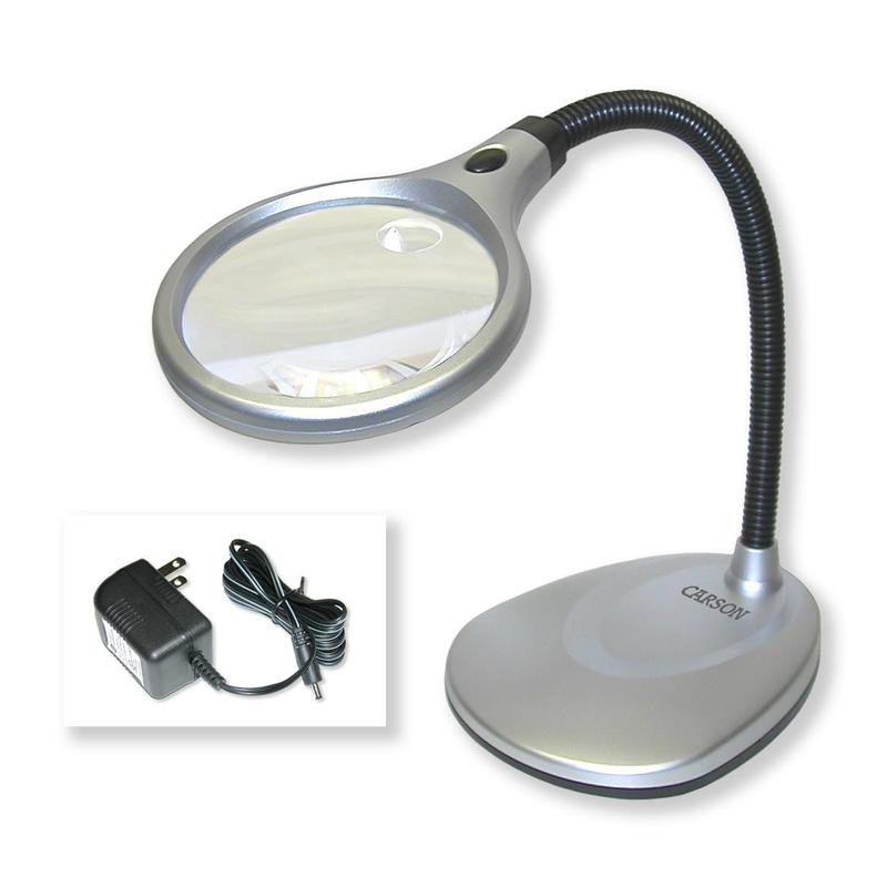 Carson DeskBrite 200 Tischlampe mit integr Lupe 2x 5x