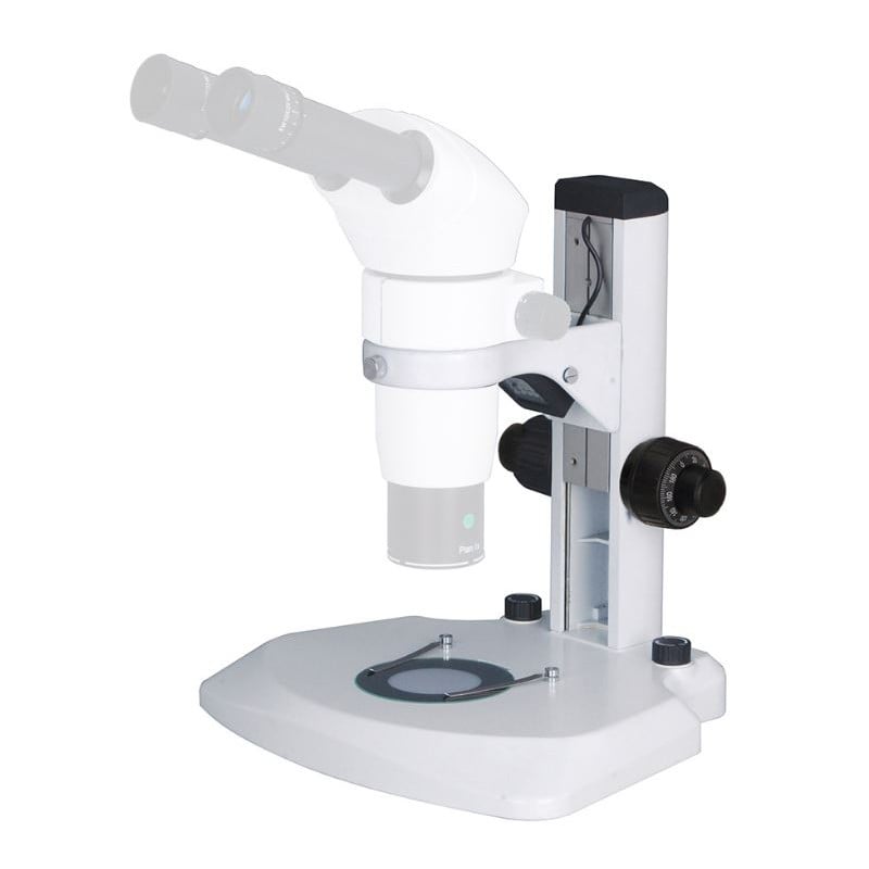 Optika Wide stand, fixed arm, LED illumination, coaxial coarse and fine adjustment knob