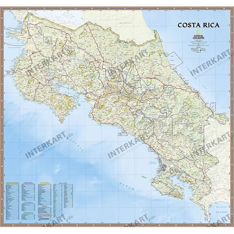National Geographic Mapa De Costa Rica National Geographic Mapa De Costa Rica 