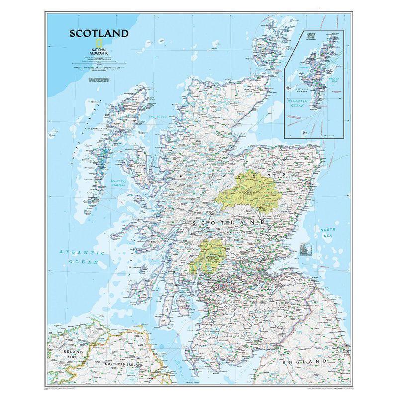 schottland karte kaufen National Geographic Landkarte Schottland schottland karte kaufen