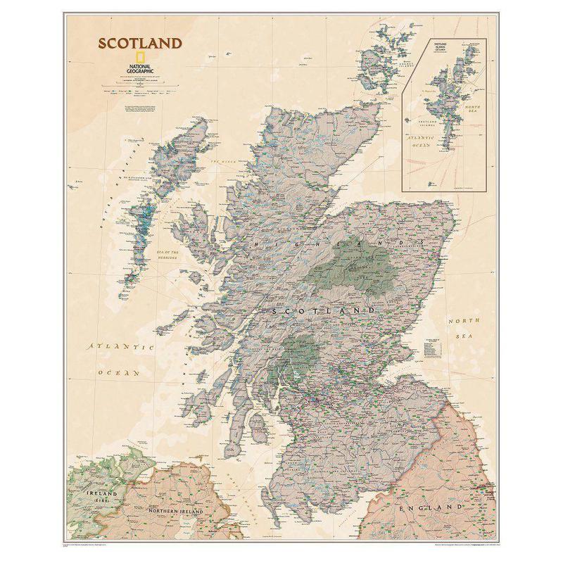 Carte Geographique National Geographic Ecosse