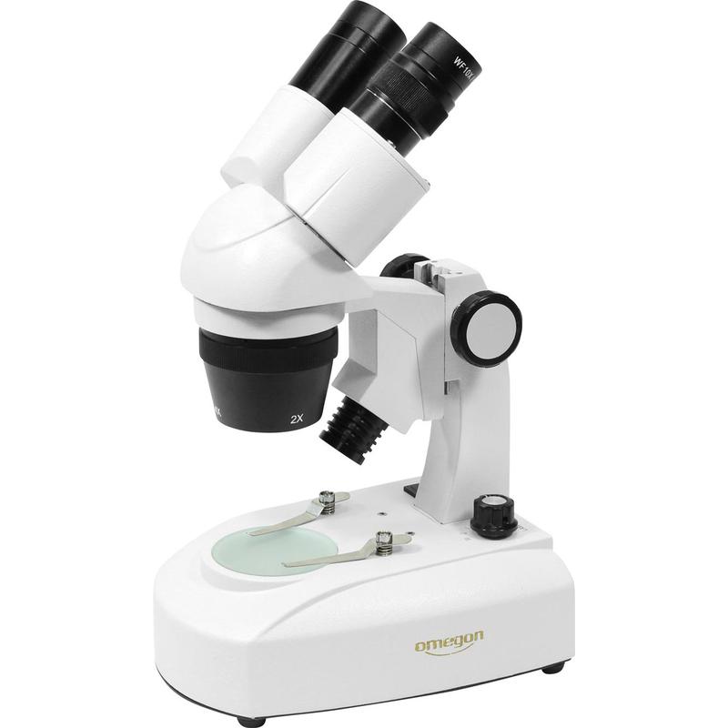 Omegon StereoView microscoop, opvallend en doorvallend licht, 80x, LED
