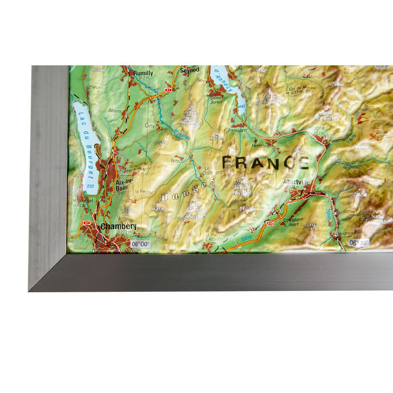 Georelief Szwajcaria, mapa plastyczna 3D, duża, w oprawie ...