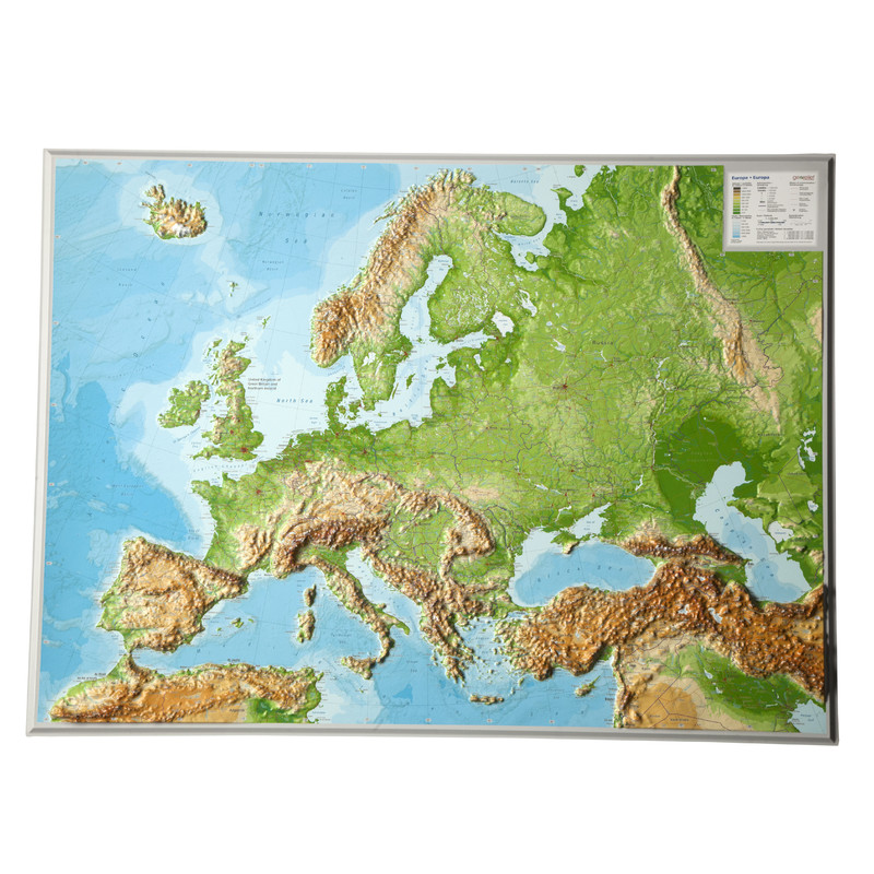 Georelief Carte Relief 3d Géographique De Leurope Grand