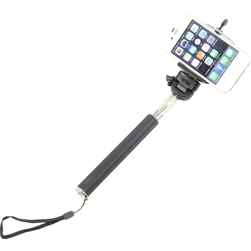 Monopiede Aluminio Selfie-Stick für Smartphones und kompakte Fotokameras, pink