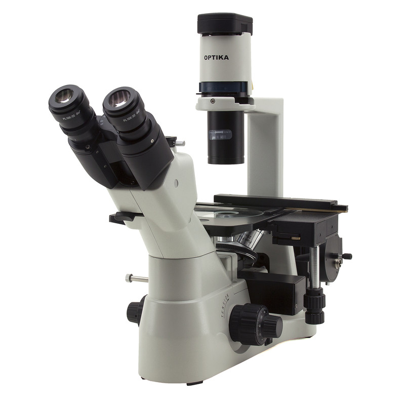 Optika XDS 3FL4, trinocular inverted fluorescence microscope, with 4