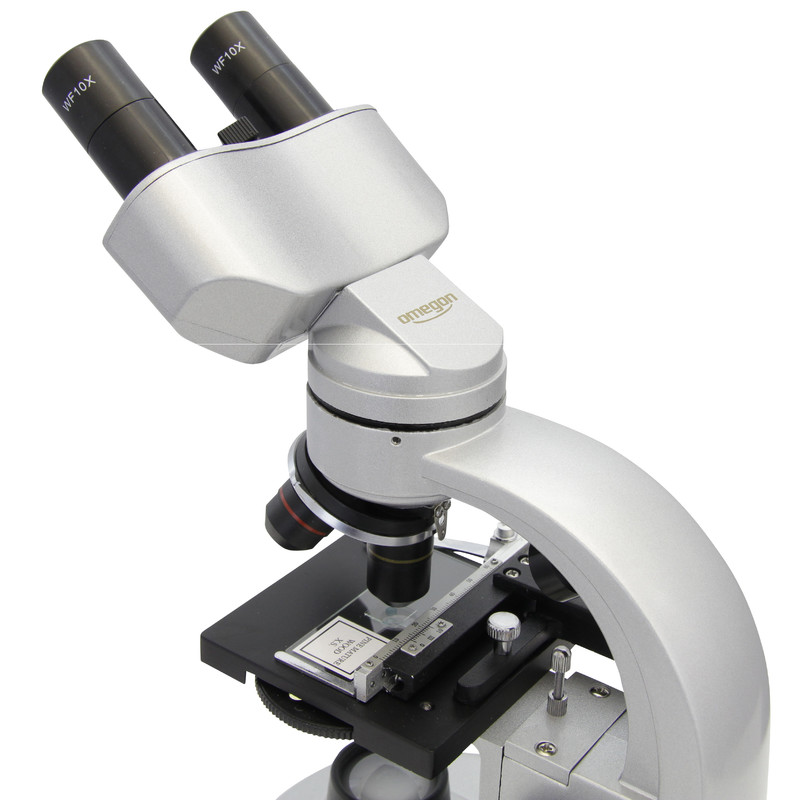 Omegon binocular microscope, 40x-800x, LED