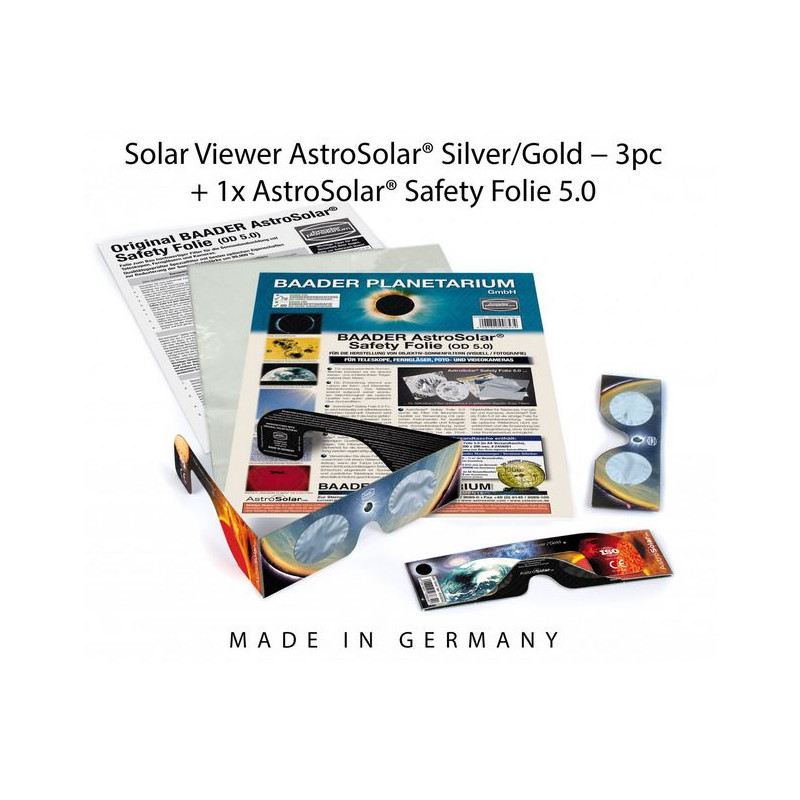 Filtres solaires Baader Kit d'observation solaire AstroSolar : lunettes et film