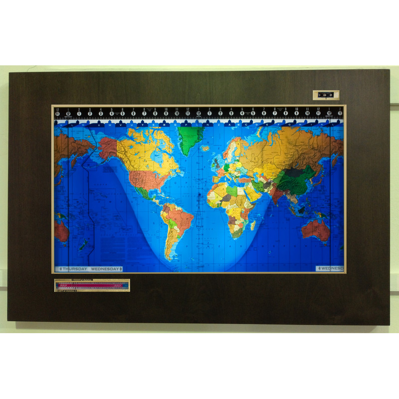 Geochron Original Kilburg world map in alder real wood veneer with