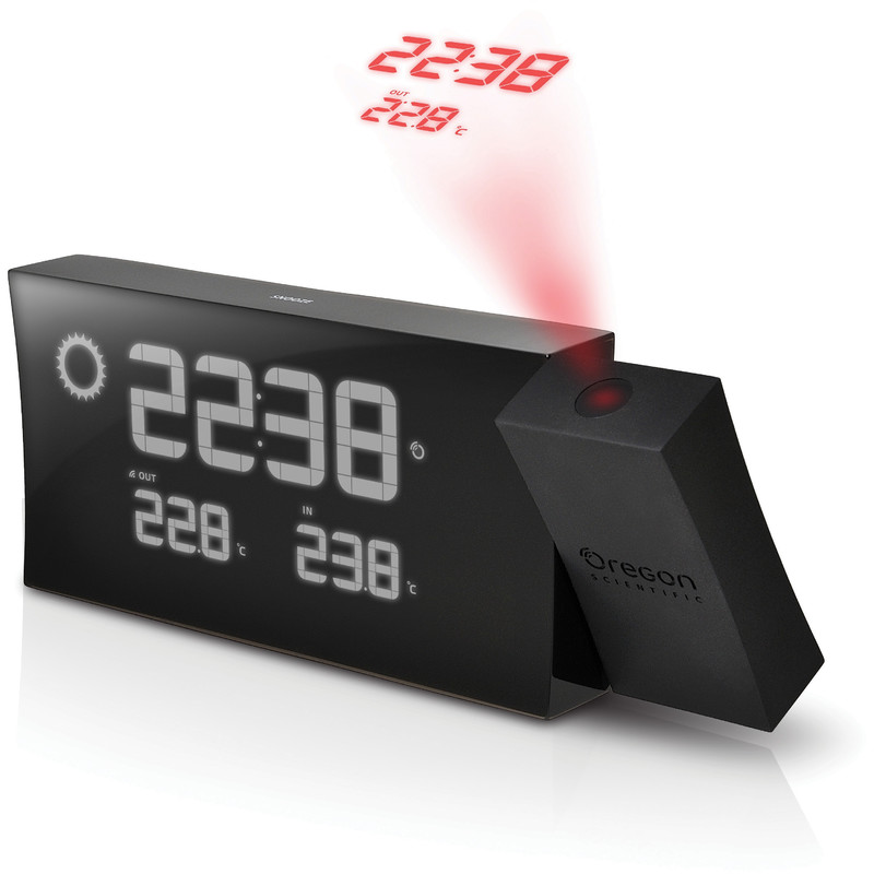 Oregon Scientific Prysma Bar 223p, Atomic Projection Alarm Clock With Wireless Temperature Sensor