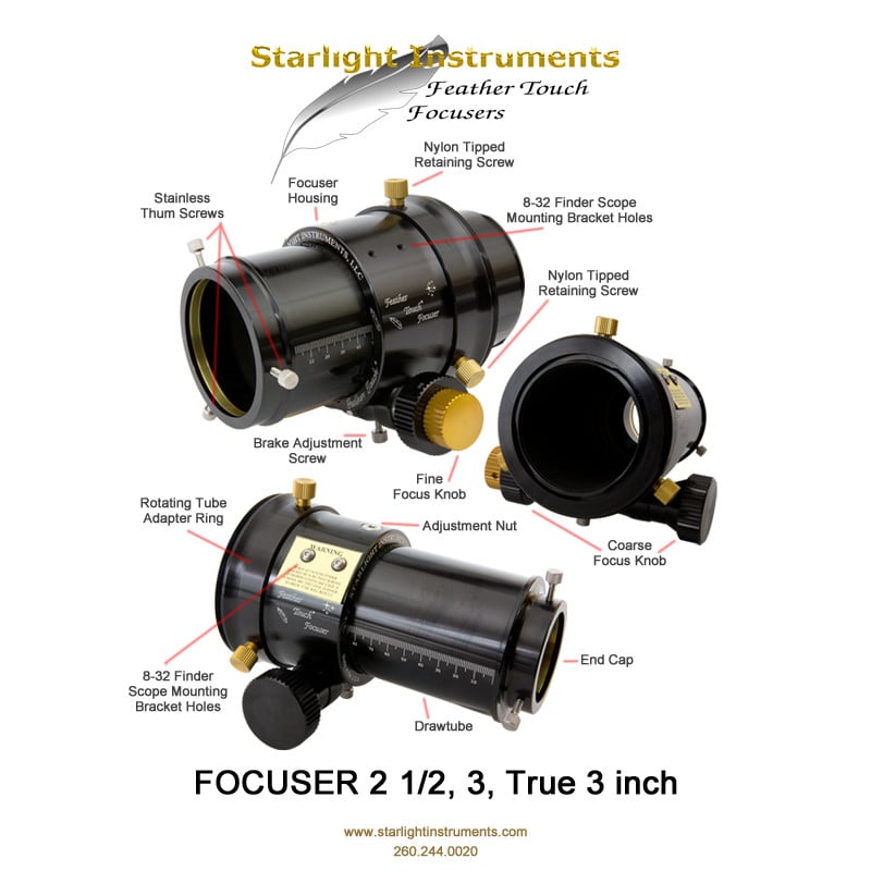 Starlight Instruments FeatherTouch FTF2515HD 2.5" DualSpeed Focuser ...