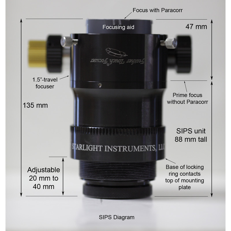 Starlight Instruments Feather Touch FTF2015BCR Lightweight focuser with integrated Paracorr System (SIPS) Coma Corrector