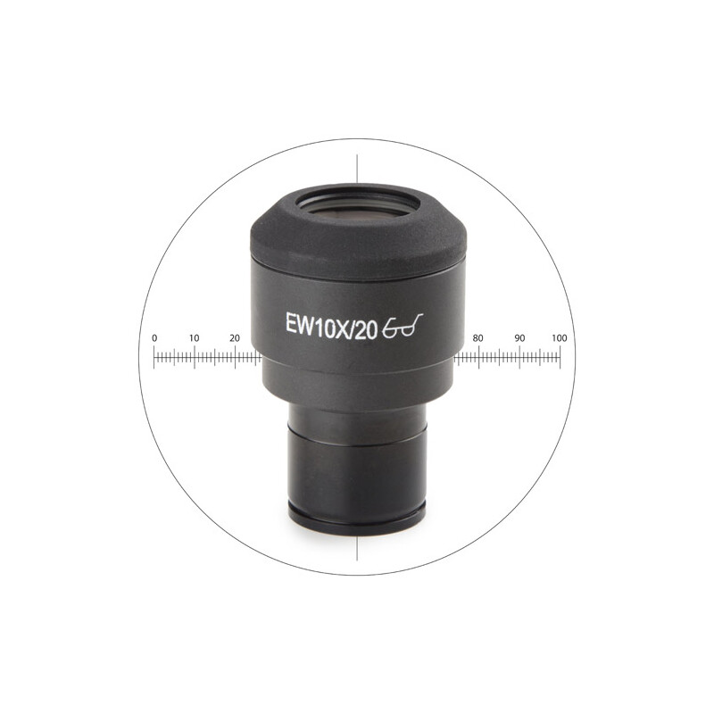 Euromex IS.6010-CM, WF10x/20 mm, 10/100 microm., crosshair, Ø 23.2 mm (iScope)