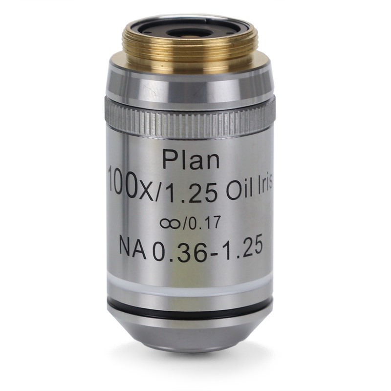 Euromex Obiettivo IS.7200-I, 100x/1.25 oil immers., PLi , plan, infinity, iris diaphragm, Spring (iScope)