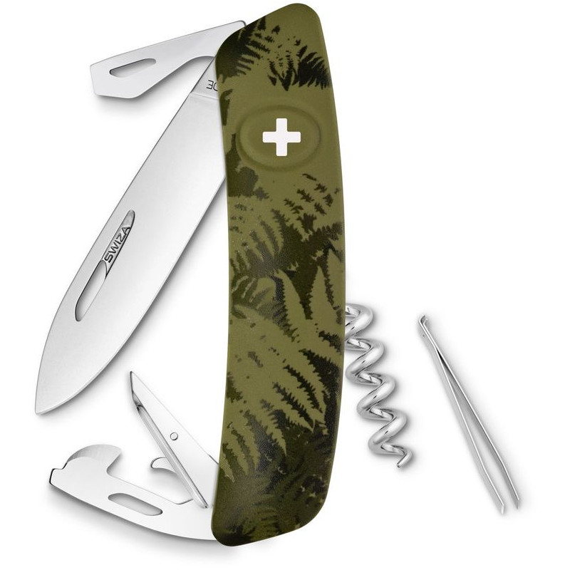 SWIZA C03 Swiss Army Knife, SILVA Camo Fern Khaki