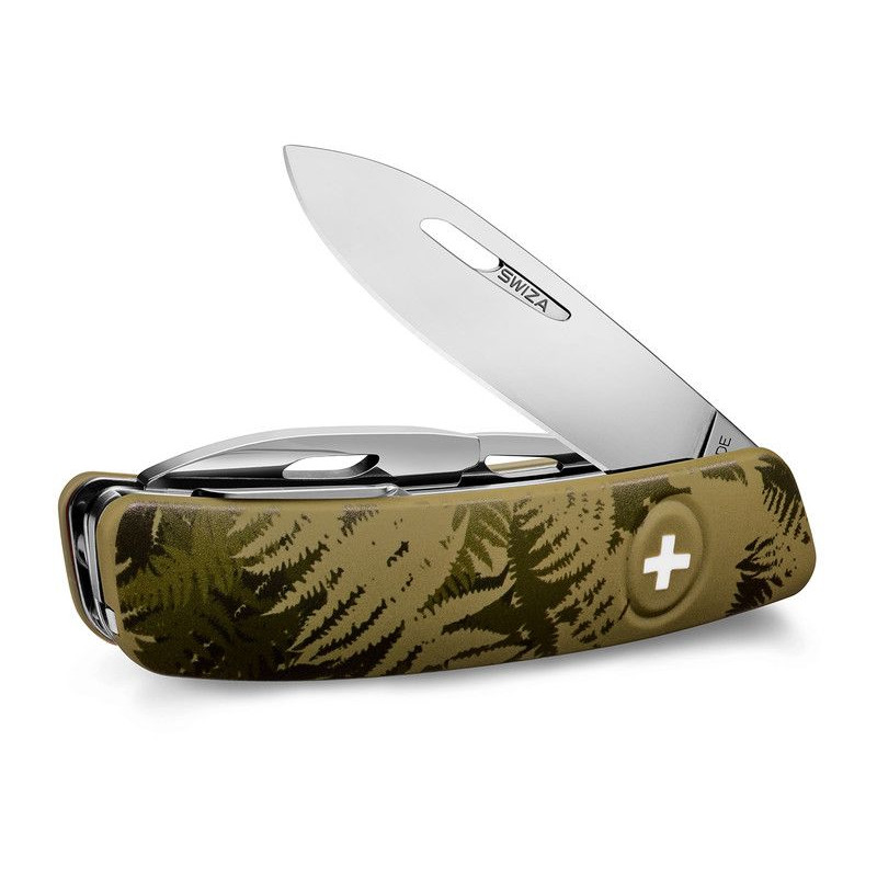 Swiza D03-OW Zwitsers coltello da tasca, legno d'ulivo | Fare acquisti