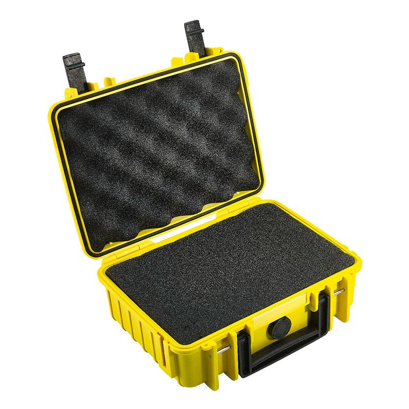 B+W Type 1000 case, yellow/foam lined
