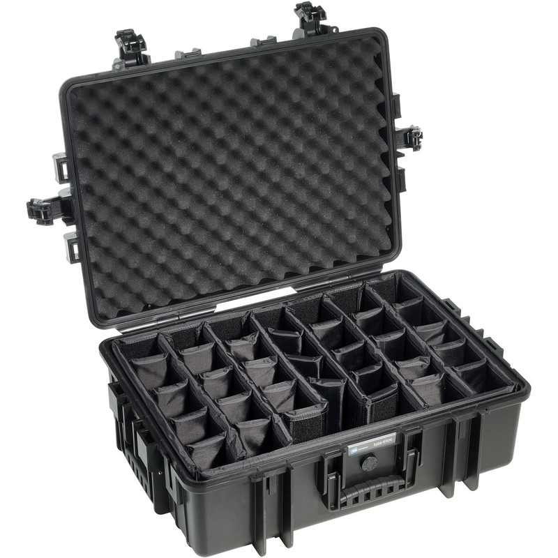 B+W Type 6500 case, black/compartment divisions