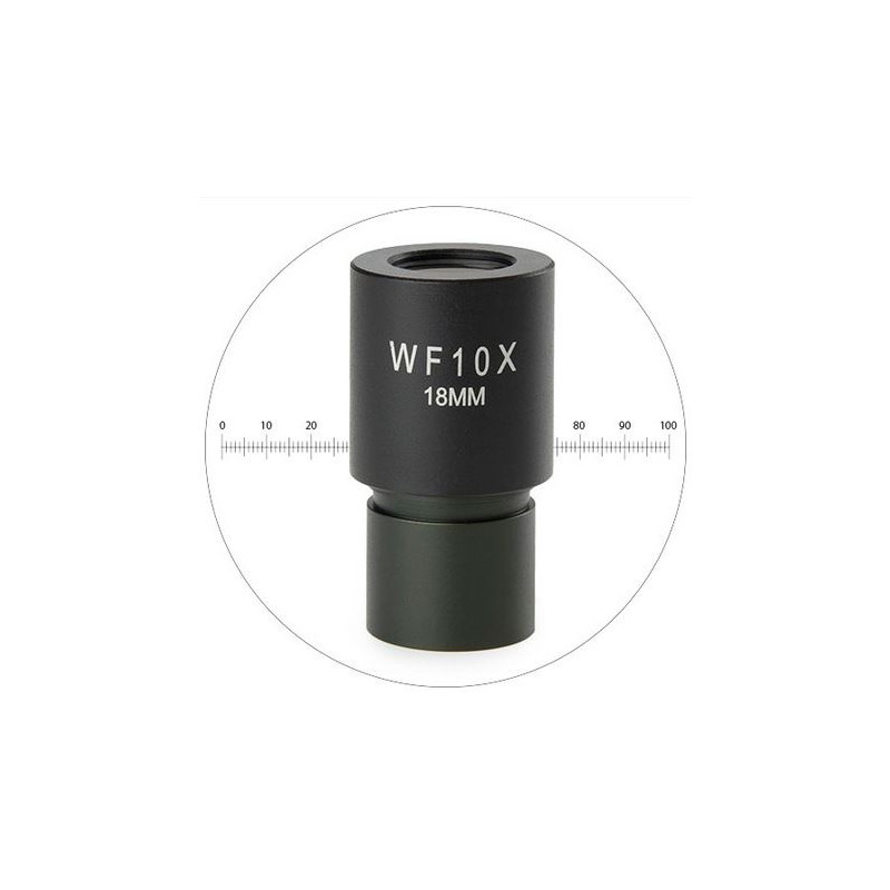 Euromex HWF 10X/18mm, micrometer scale eyepiece, EC.6010-M (EcoBlue)