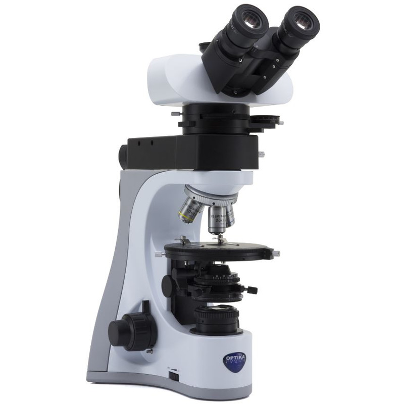 Optika Microscopio B-510POL-I, polarisation, incident, transmitted, trino, IOS LWD W-PLAN POL, 50-500x, EU