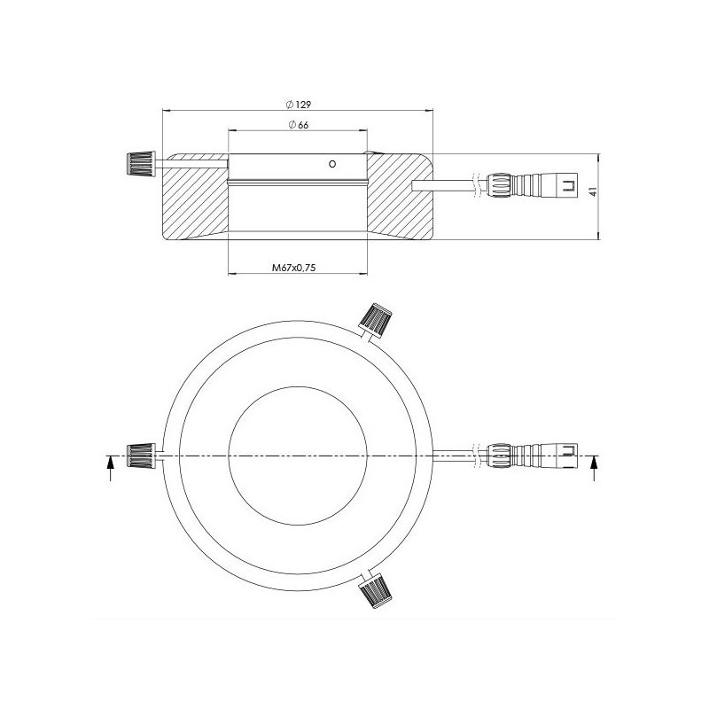 StarLight Opto-Electronics RL12-18f PW, Flutl.,pur-weiß (6.000 K), Ø 66mm