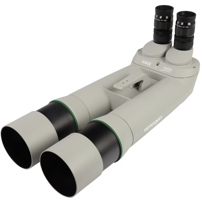 Omegon Brightsky 26x82 90° binoculars including Neptune fork mount with centre column and tripod