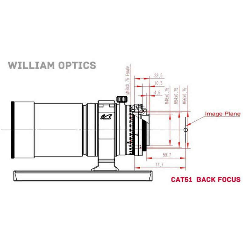 William Optics Apochromatischer Refraktor AP 51/250 RedCat 51V2  OTA