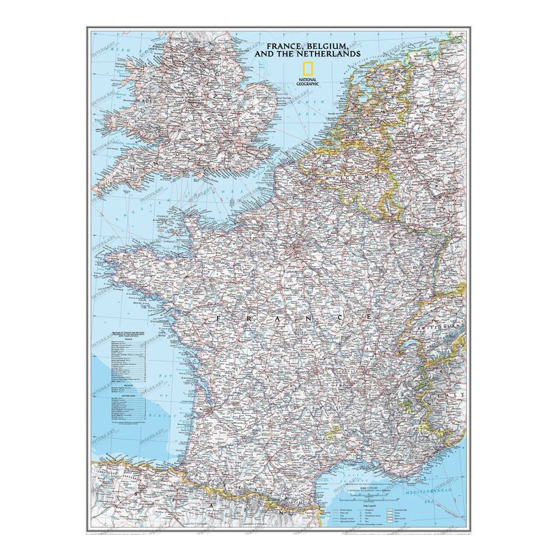 National Geographic Mappa France laminated