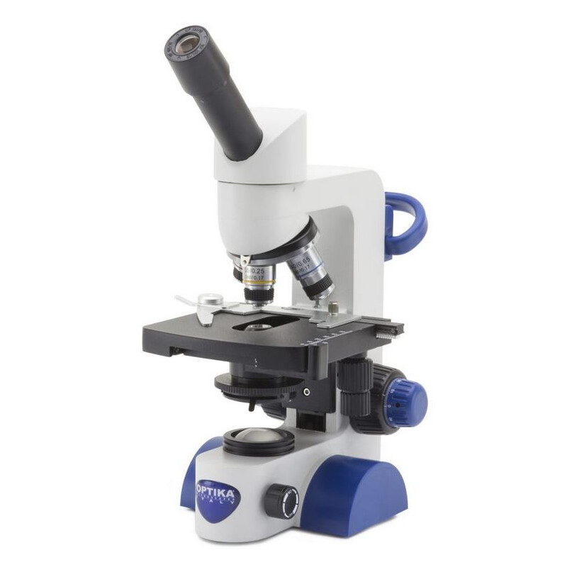 Optika Microscopio B-63, mono, 40-600x, LED, Akku, Kreuztisch