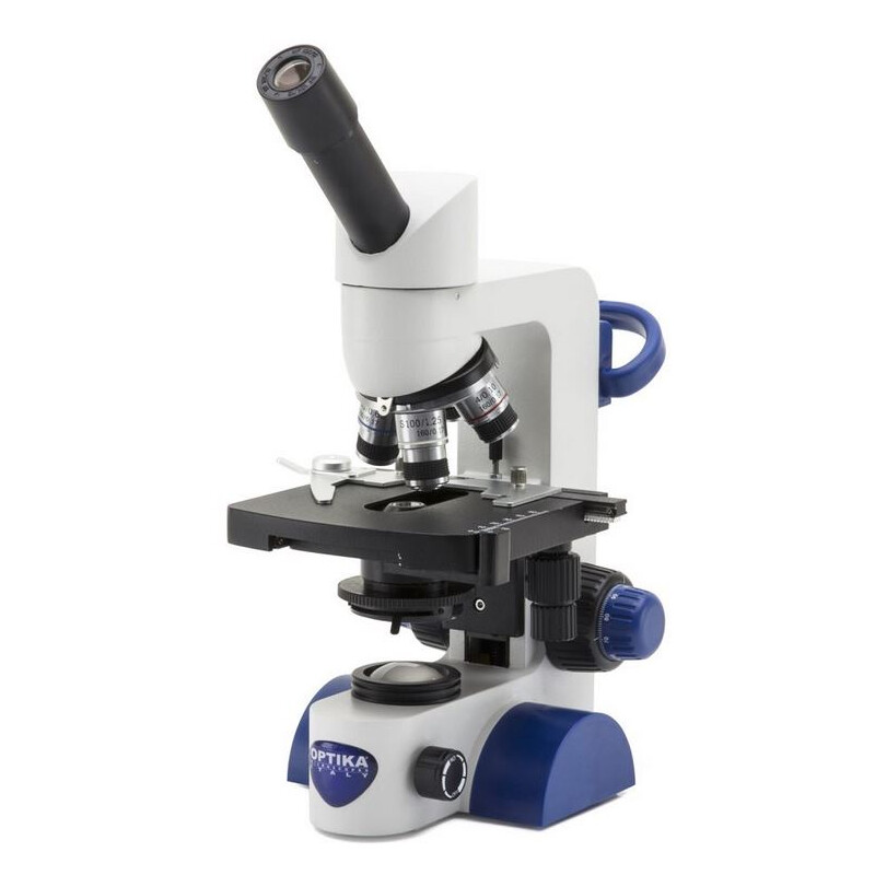 Optika Microscopio B-65, mono, 40-1000x, LED, Akku, Kreuztisch