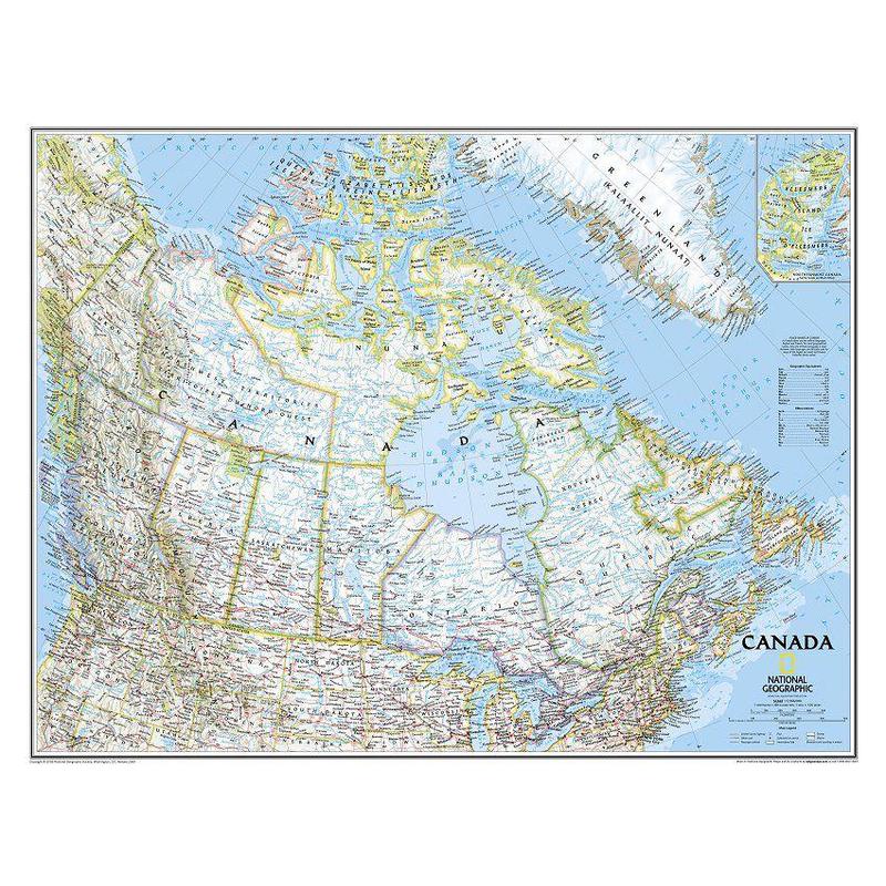 National Geographic Landkarte Canada