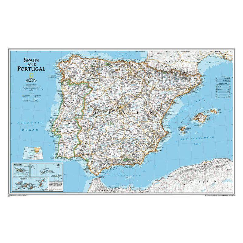 National Geographic Harta Spania Si Portugalia